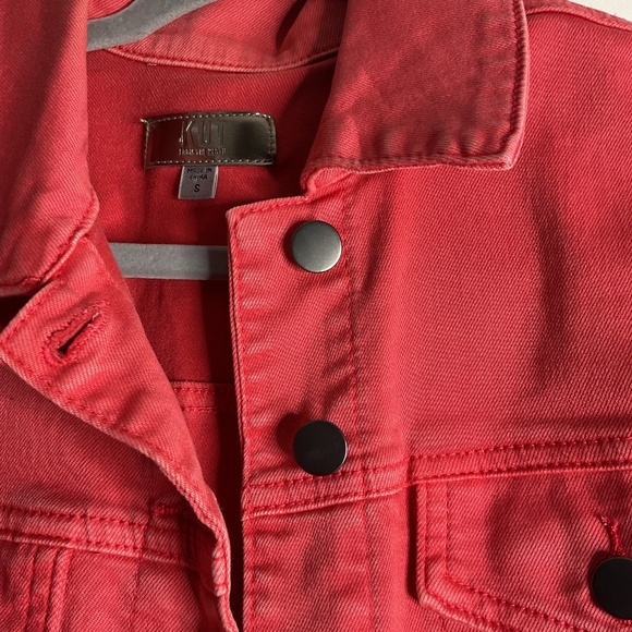 Kut from Kluth Julie Crop Jacket in Red Color Size Small - Picture 2 of 3